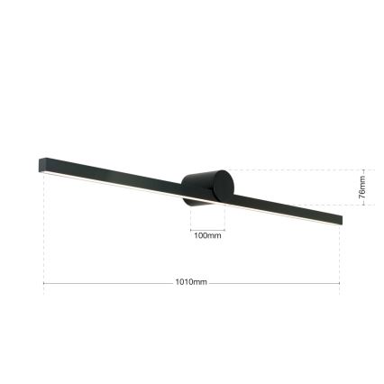LED kupatilsko osvetljenje za ogledalo BEAUTY LED/24W/230V 101 cm IP54, crne boje