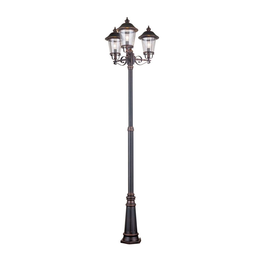 Spoljašnja lampa KENZO 3xE27/100W/230V IP44 bronza/patina