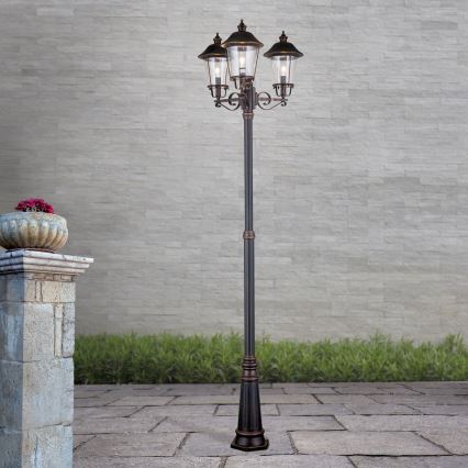 Spoljašnja lampa KENZO 3xE27/100W/230V IP44 bronza/patina