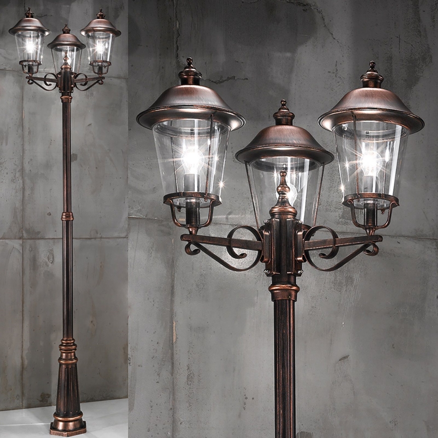 Spoljašnja lampa KENZO 3xE27/100W/230V IP44 bronza/patina