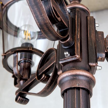 Spoljašnja lampa KENZO 3xE27/100W/230V IP44 bronza/patina