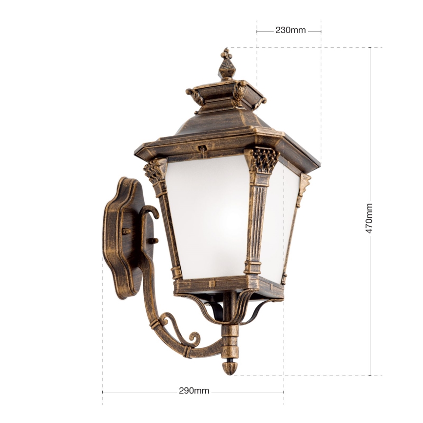 Spoljašnja zidna lampa AIKO 1xE27/60W/230V IP23 bronza/patina