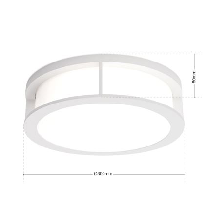 Spoljna svetiljka HENRY 2xE27/15W/230V prečnika 30 cm IP44 bela