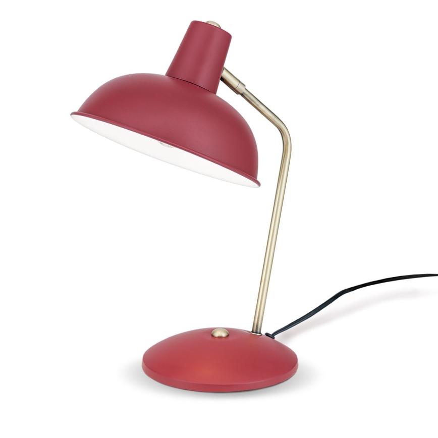 Stona lampa FEDRA 1xE14/40W/230V crvena/mesing