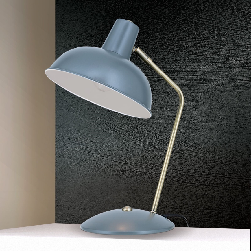 Stona lampa FEDRA 1xE14/40W/230V siva/mesing