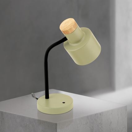 Stona lampa GILI 1xE27/40W/230V zelena