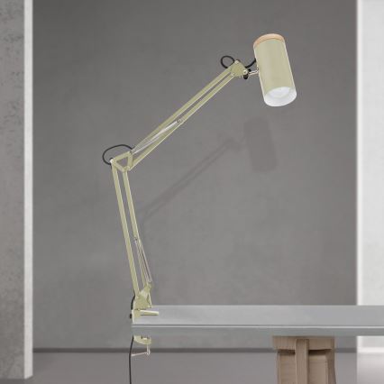 Stona lampa sa stezaljkom GILI 1xE27/40W/230V zelena