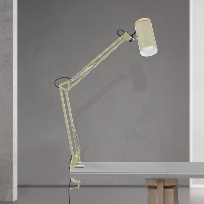 Stona lampa sa stezaljkom GILI 1xE27/40W/230V zelena