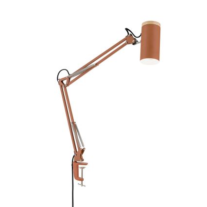 Stona lampa sa stezaljkom GILI 1xE27/40W/230V boje opeke