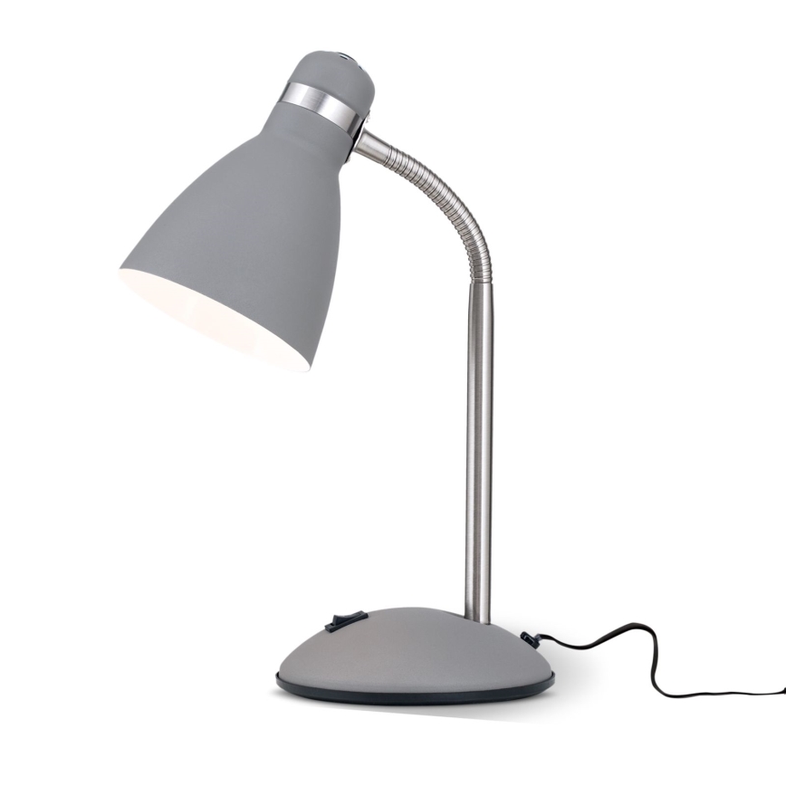 Stona lampa SCHOOL 1xE27/40W/230V siva/matni hrom