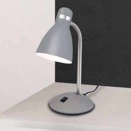 Stona lampa SCHOOL 1xE27/40W/230V siva/matni hrom