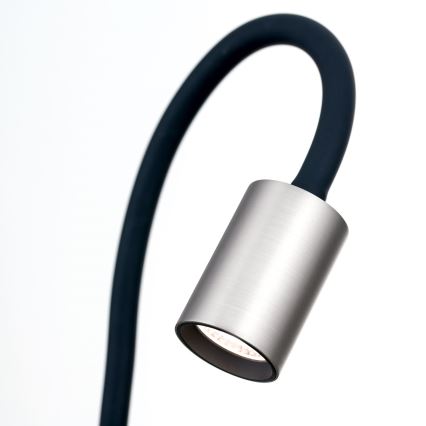 LED fleksibilna stona lampa sa klipsom KURT LED/5W/230V srebrna