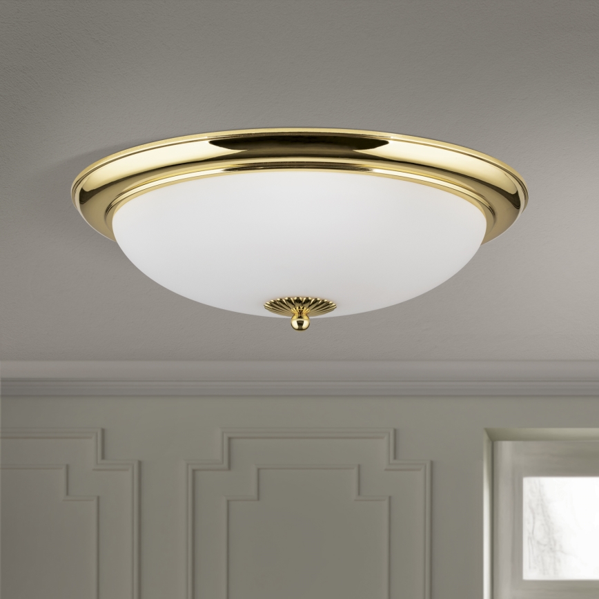 Plafonsko svetlo EMPIRA 3xE27/40W/230V prečnik 48 cm zlatno