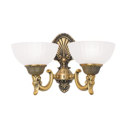 Zidna lampa ROCCA 2xE27/60W/230V bronza/bela
