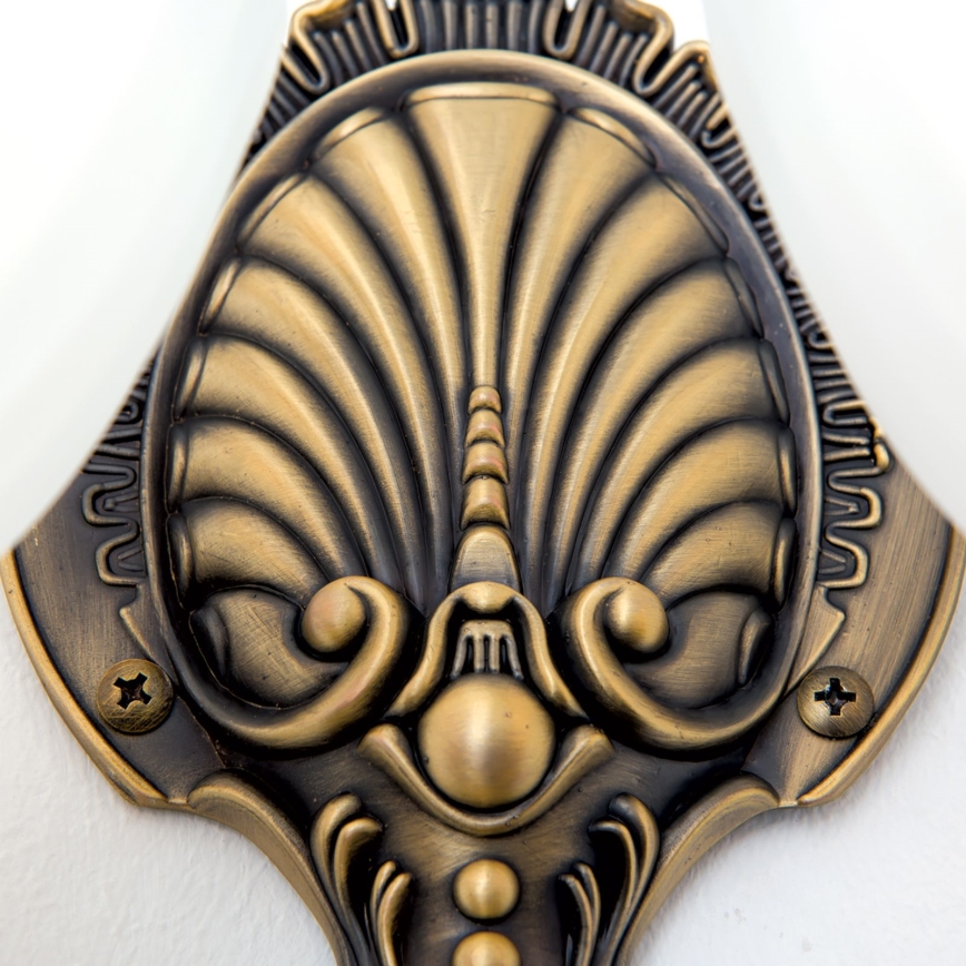 Zidna lampa ROCCA 2xE27/60W/230V bronza/bela