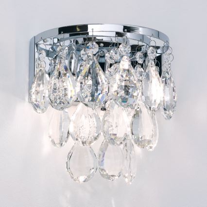 Kristalna zidna lampa CELESTE 2xG9/40W/230V, sjajni hrom