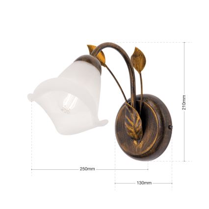 Zidna lampa SISI 1xE14/40W/230V bronza/patina