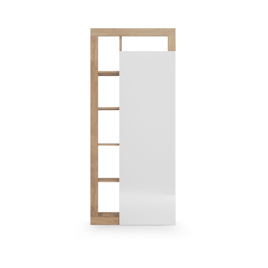 Ormar LENOR 91x209 cm beli/smeđi