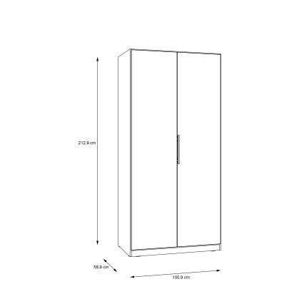 Ormar MARO 100x213 cm hrast artisan