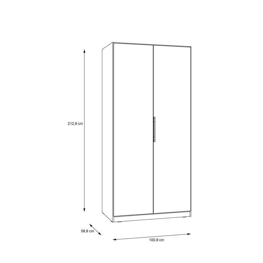 Ormar MARO 100x213 cm hrast artisan