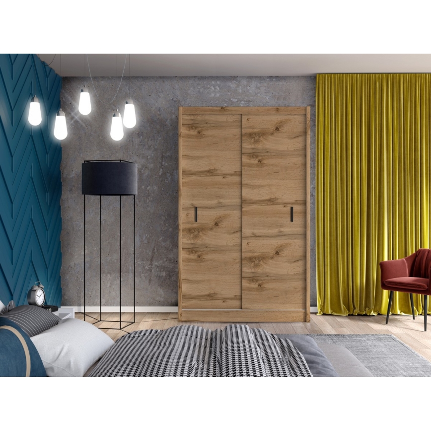 Ormar sa kliznim vratima SAPHIRA 150x215 cm hrast wotan