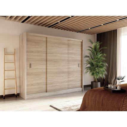 Ormar sa kliznim vratima SAPHIRA 250x215 cm hrast sonoma