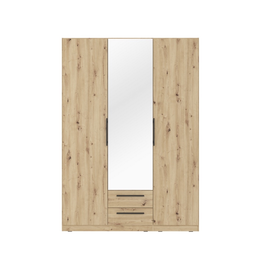 Ormar sa ogledalom MARO 150x213 cm hrast artisan