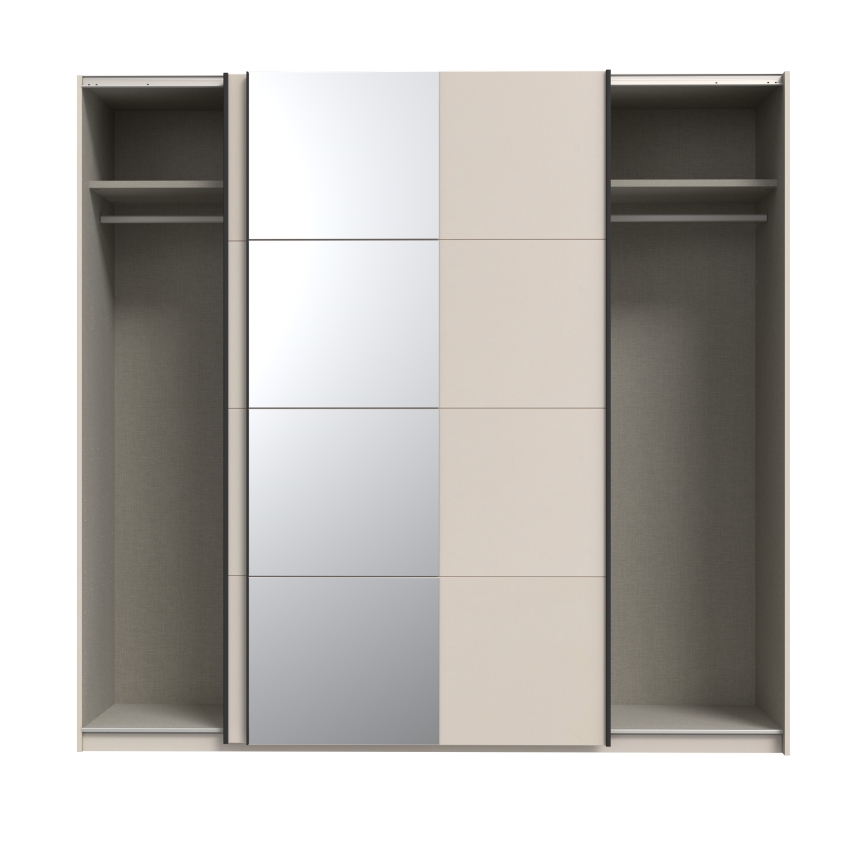 Ormar sa ogledalom ODEN 220x210 cm bež