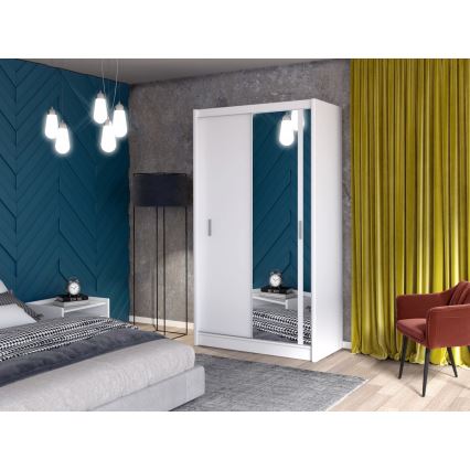 Ormar sa ogledalom SABRINA 120x215 cm beo