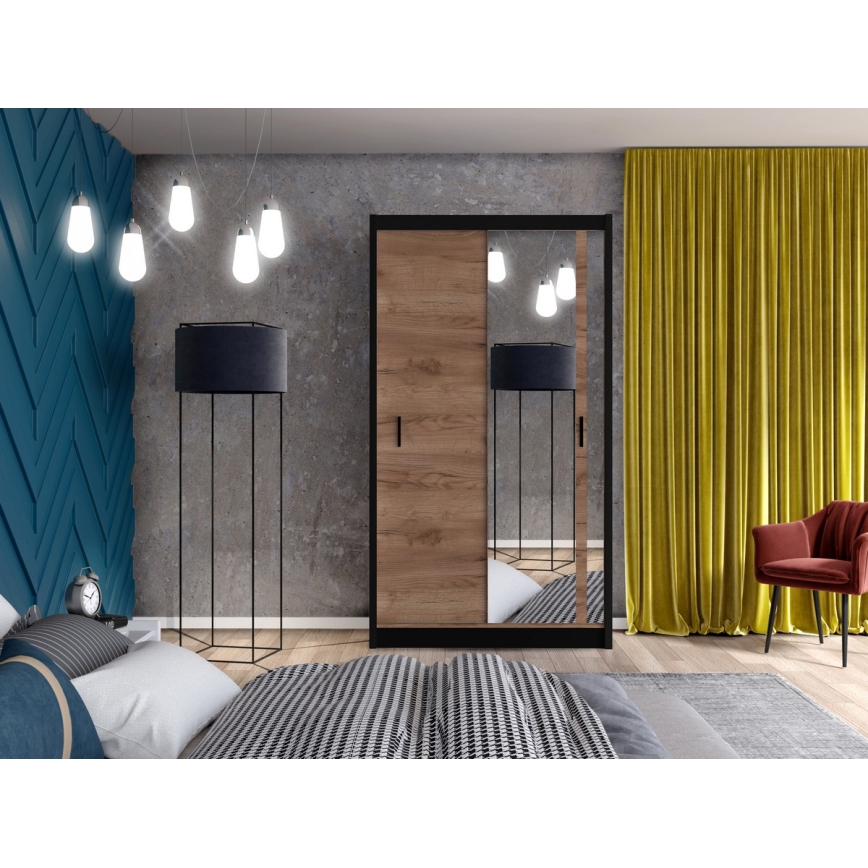 Ormar sa ogledalom SABRINA 120x215 cm hrast craft