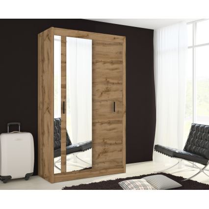 Ormar sa ogledalom SABRINA 120x215 cm hrast woltan