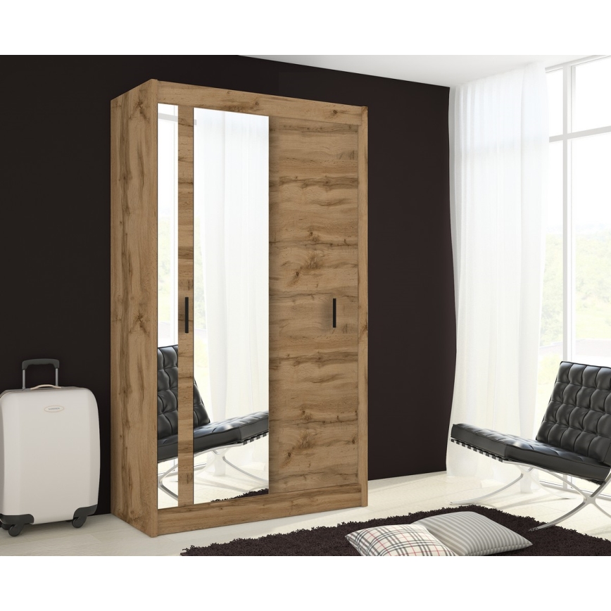 Ormar sa ogledalom SABRINA 120x215 cm hrast woltan
