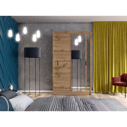 Ormar sa ogledalom SABRINA 150x215 cm, hrast woltan