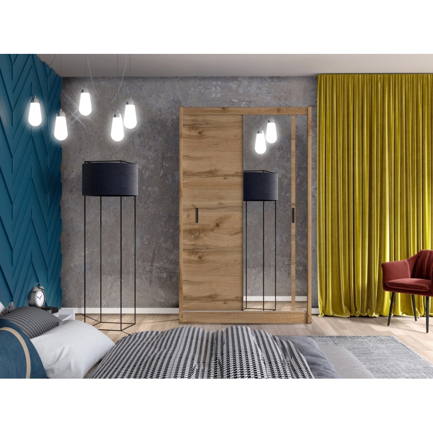 Ormar sa ogledalom SABRINA 150x215 cm, hrast woltan