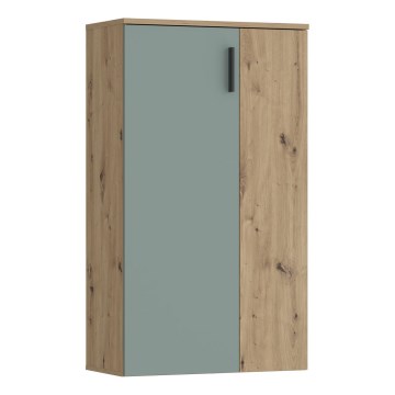 Ormar za obuću ETON, hrast artisan/zelena