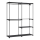 Ormar za odlaganje sa policama i garderobnom šipkom MATIS, 138x182 cm, crni