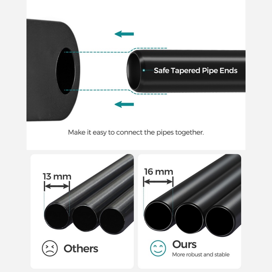 Ormar za odlaganje sa policama i garderobnom šipkom MATIS, 138x182 cm, crni