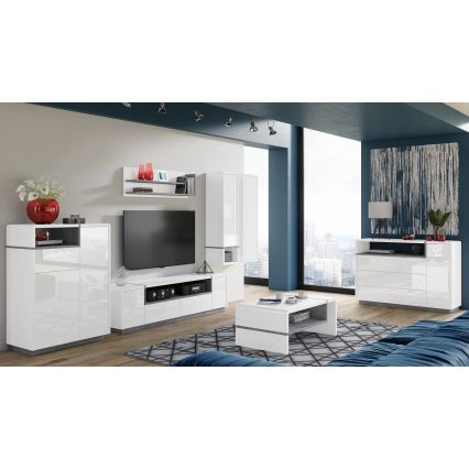 Ormarić s otvorenom policom FRED bela/siva