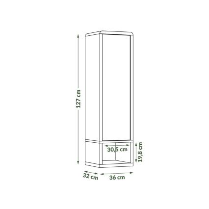 Ormarić s otvorenom policom FRED bela/siva