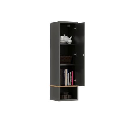 Ormarić sa otvorenom policom FRED antracit/hrast artisan