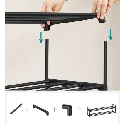 Ormarić za cipele ALVORO crni