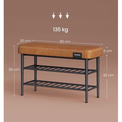 Ormarić za cipele ANDOR braon/crna