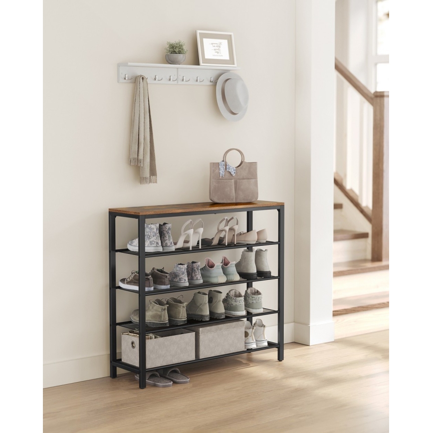 Ormarić za cipele DAVOR braon/crna