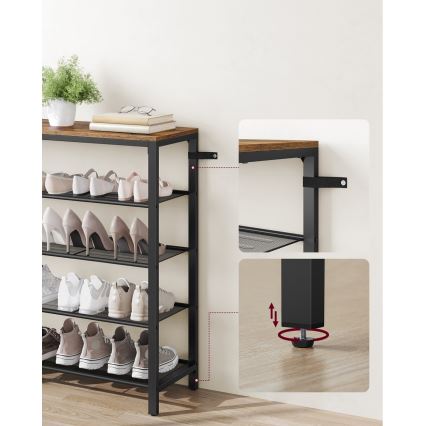 Ormarić za cipele DAVOR braon/crna