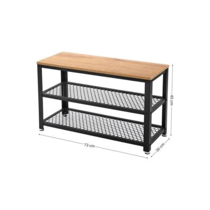 Ormarić za cipele DAVOR braon/crna