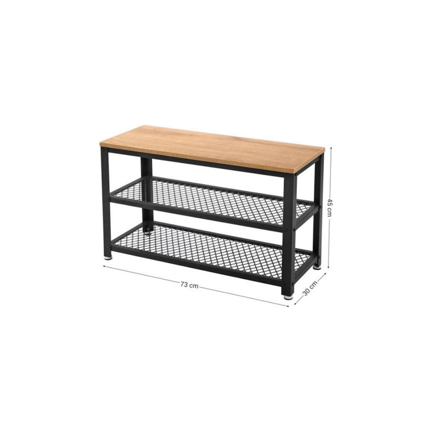 Ormarić za cipele DAVOR braon/crna