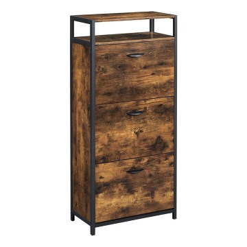 Ormarić za cipele FIRA braon/crna