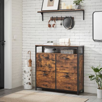 Ormarić za cipele FIRA smeđa/crna