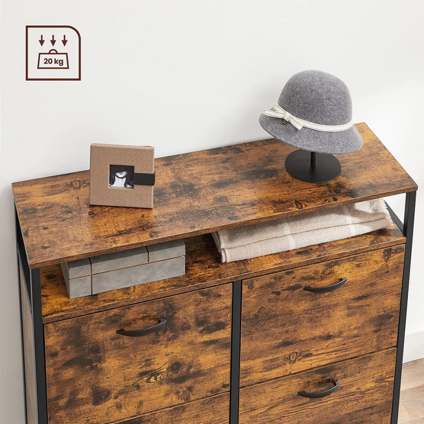 Ormarić za cipele FIRA smeđa/crna