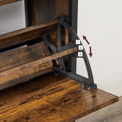 Ormarić za cipele FIRA smeđa/crna